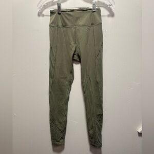 PINK by VS Sport Leggings, lace design bottoms olive green size xs extra small